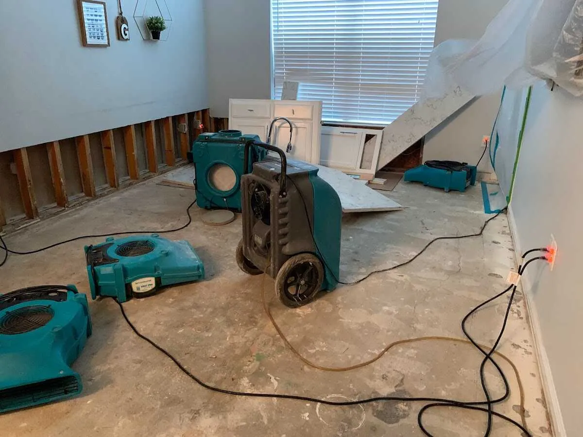 Dehumidifier in flood-cut room for Water Extraction & Removal in North Strabane